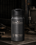 Front view of the Outrig Supply Co branded Rugged Xtremes 420ml thermal mug.