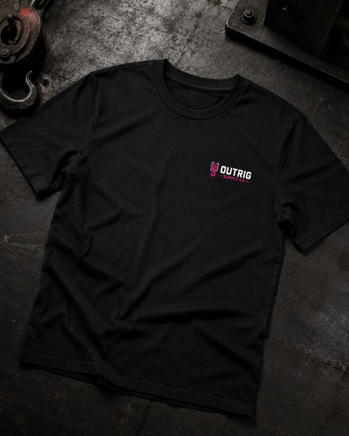 Outrig Women’s Crew Tee in black, part of the Outrig Supply Co women’s range.