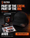 Outrig Supply Co OSC Crew Kit — Cap + Cooler + Stickers